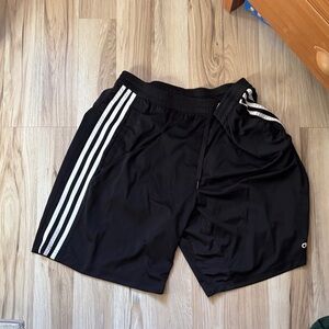 adidas Black and White Athletic Men Shorts